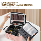 LED Illuminated Makeup Travel Bag – Waterproof Cosmetic Organizer with Mirror & USB Charging