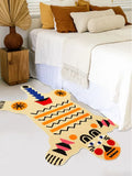 Bonita alfombra suave con temática de animales: antideslizante, acogedora y decorativa