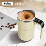 Self-Stirring Smart Coffee Mug with Digital Temperature Display – Portable Automatic Mixing Cup