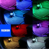 4-Piece RGB Car Ambient LED Lights with APP & Music Sync Control