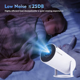 Proyector Android 4K con WiFi6 dual, brillo de 260 ANSI, cine en casa 1080P y proyección al aire libre, BT5.0
