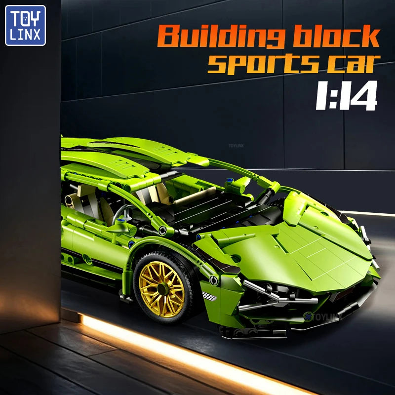 RC Building Block Car Kit – DIY Remote Control Toy with Motors & Battery for Teens and Adults