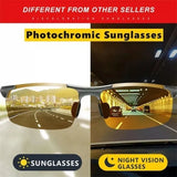 Men’s Polarized Photochromic Rectangle Sunglasses – Stylish UV Protection Eyewear