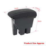 Suzuki Jimny Center Console Armrest Box with USB Ports (2019-2024) – Leather & ABS Storage Organizer