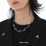 Irregular Titanium Steel Necklace – Luxury Hip Hop Chain for Men & Women