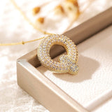 Letter Pendant Necklace for Women – Mood & Sleep Tracker Fashion Jewelry for Office & Career