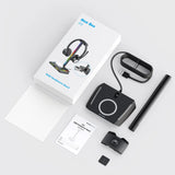 Soporte para auriculares New Bee Z12 RGB con cargador inalámbrico: soporte de escritorio para auriculares para juegos con puertos USB