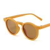 Gafas de sol redondas esmeriladas vintage para niños con protección UV400: protección solar elegante para niños