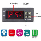 STC 1000 Digital Temperature Controller – High Accuracy K Type Thermostat for Heating & Cooling Systems