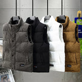 Men’s Turtleneck Zipper Vest – Casual Sleeveless Jacket with Pockets for Autumn & Winter