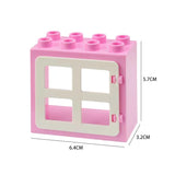 Large Building Block House Set - Doors, Windows & Roof Accessories for Creative Construction Play
