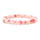 Natural Stone Beaded Bracelet with Elastic Rope for Men & Women
