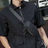 Men’s Small Canvas Chest Bag – Versatile Crossbody & Waist Pack for Everyday Use