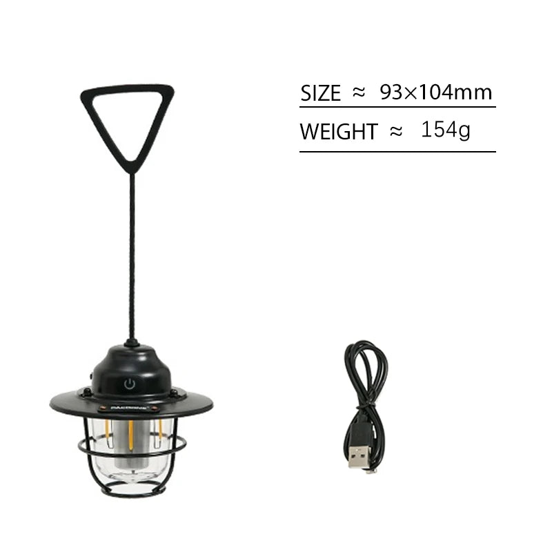 Portable LED Camping Lantern with Rechargeable Battery – Waterproof Outdoor Light for Hiking, Emergencies, and More