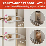 Adjustable Cat Door Holder Latch – Dog-Proof Pet Door Stopper for Litter Box and Food Access