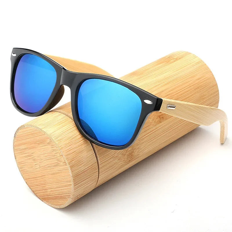 Gafas de sol clásicas de madera con protección UV400: elegantes gafas de bambú para hombres