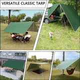 Lona impermeable para acampar: toldo ultraligero para exteriores y carpa para playa, jardín y senderismo 