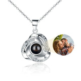 Custom Photo Projection Necklace - Personalized Heart Pendant with Picture Inside