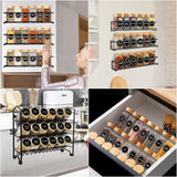 Frascos de vidrio para especias con tapas de bambú: recipientes para condimentos y saleros y pimenteros para organizar la cocina