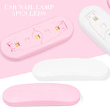 Mini Portable UV LED Nail Lamp – 6W Compact Gel Nail Dryer with USB Cable