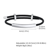 Custom Engraved Stainless Steel Name Bracelet for Men – Adjustable Link Chain