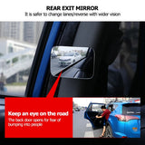 Espejo retrovisor HD ajustable de 360° para puntos ciegos: gran angular y asistencia para estacionar