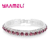 Elegant Sterling Silver Cubic Zirconia Women’s Chain Bracelet
