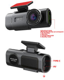 4K Dual Dash Cam with Night Vision – Front & Rear Recording, WiFi, GPS, 24H Parking Mode
