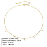 Trendy Stainless Steel Moon Pendant Necklace – Elegant & Durable Jewelry for Women