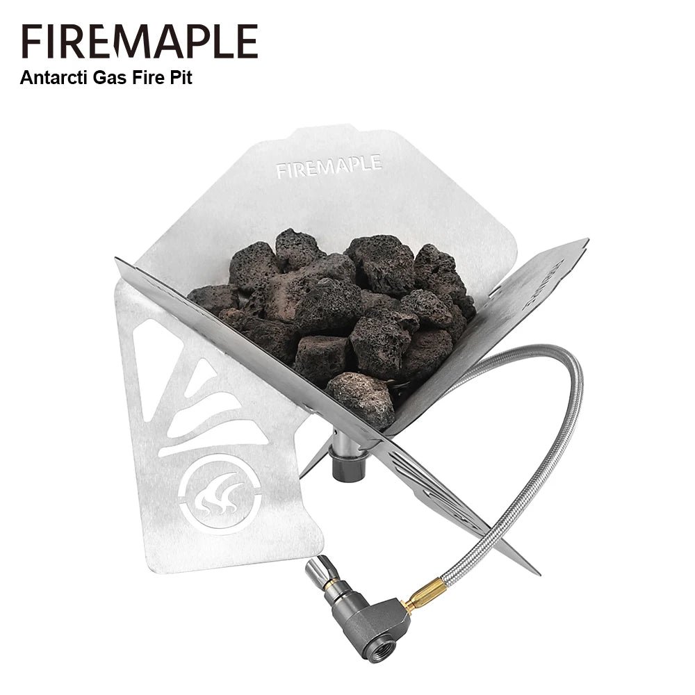 Portable Gas Fire Pit – Windproof Outdoor Heater for Camping with 3753BTU Output