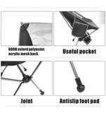 Ultralight Foldable Aluminum Camping Chair – Portable Outdoor Seat with Mesh Panels