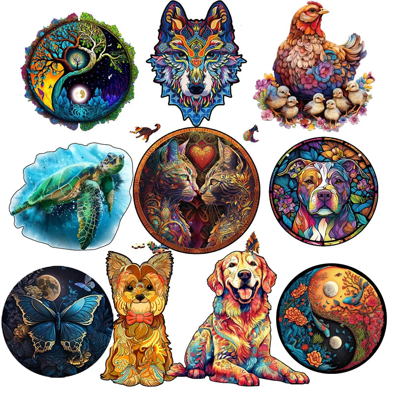 3D Wooden Animal Puzzle for Adults & Teens – Laser-Cut Brain Teaser Game