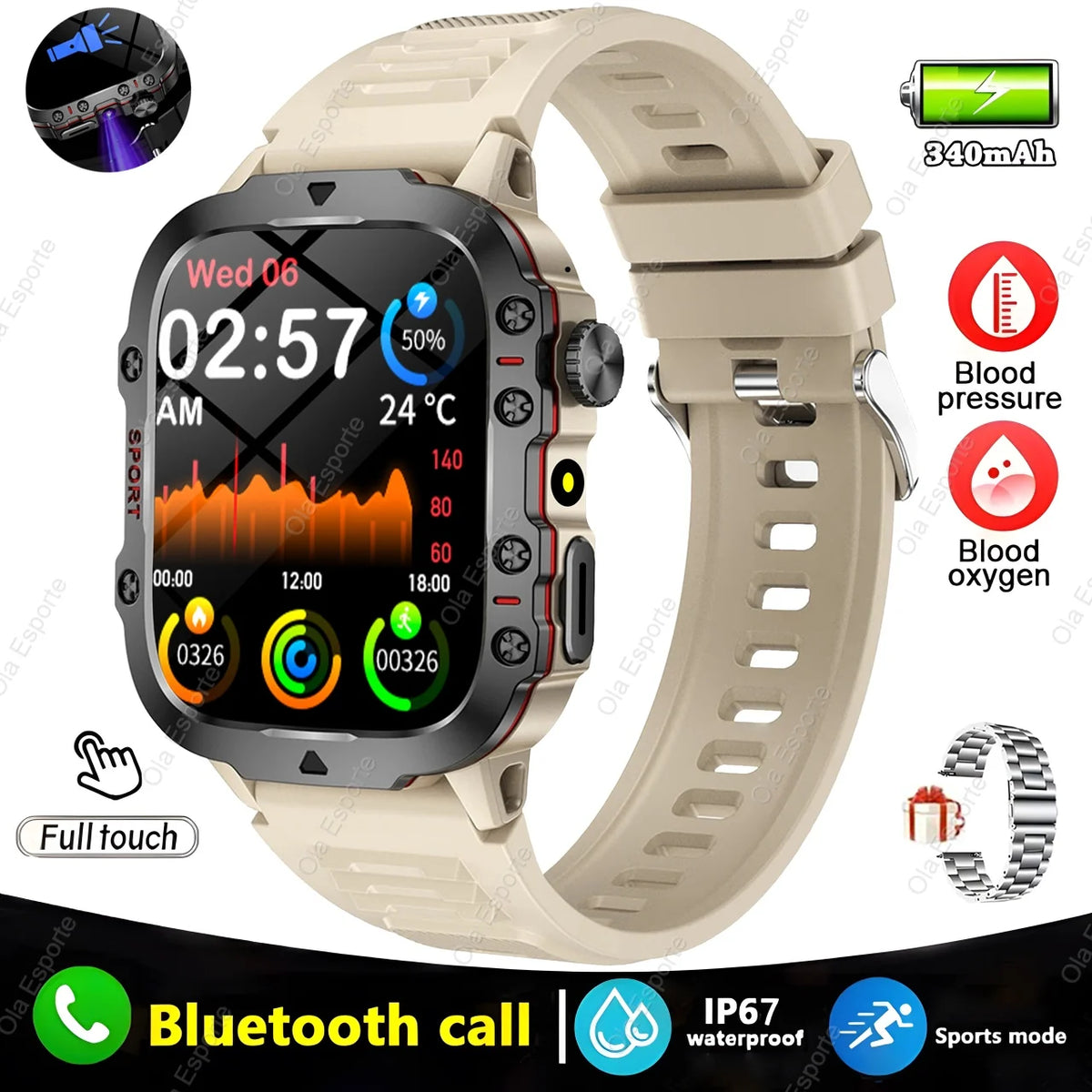 Reloj inteligente con llamadas Bluetooth, GPS, monitor de sueño y modos multideportivos: monitor de actividad física y salud para hombres y mujeres