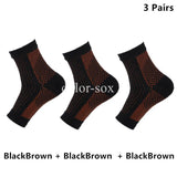 2 pares de calcetines de compresión para el tobillo: diseño de punta abierta para fascitis plantar y alivio del dolor