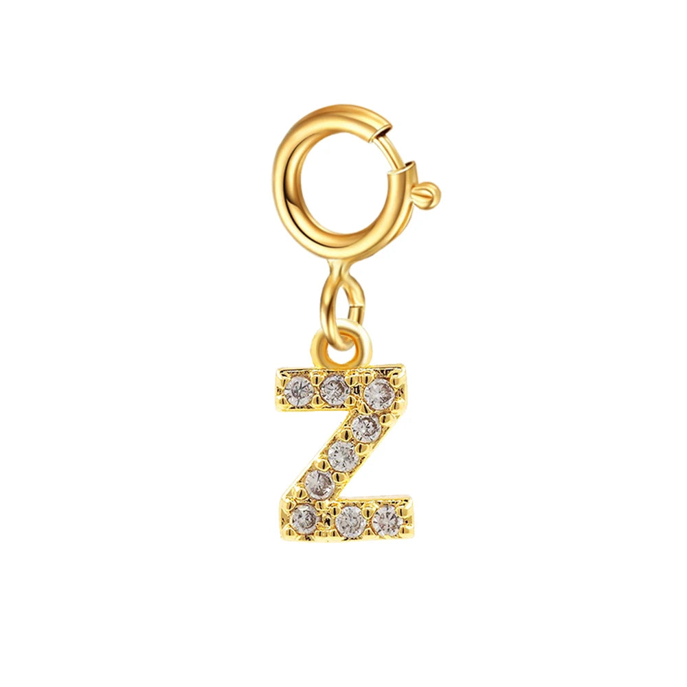 Custom Gold Initial Letter Bracelet for Women - Personalized Name Cuban Chain
