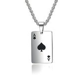 Unisex Hip Hop Square Pendant Necklace – Stainless Steel Streetwear Jewelry
