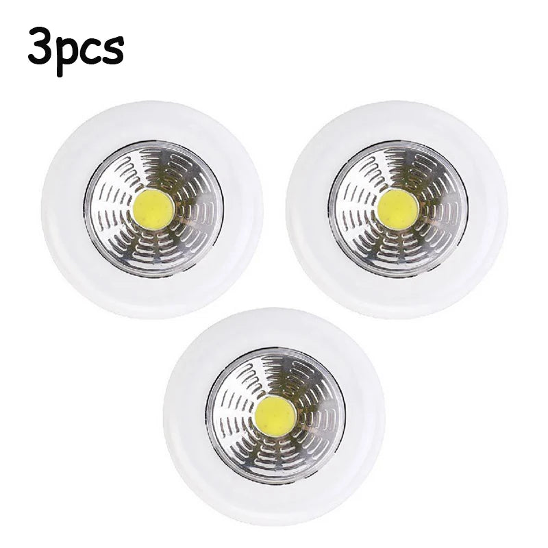 Luz LED nocturna para debajo de los gabinetes: funciona con pilas, se activa al tacto, LED blanco para el hogar y la cocina