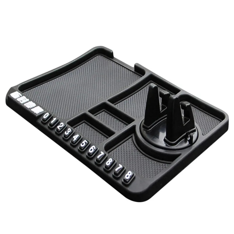 Alfombrilla antideslizante multifuncional para salpicadero de coche: ¡protege tus objetos esenciales!