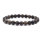 Natural Stone Beaded Bracelet with Elastic Rope for Men & Women