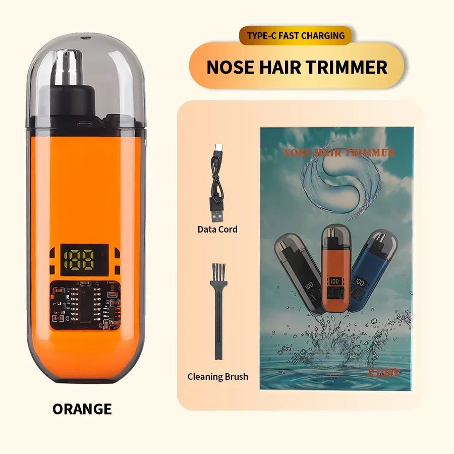 2-in-1 Electric Nose & Ear Hair Trimmer - Painless Grooming Kit for Men