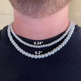 Artificial White Pearl Necklace – Stylish Choker for Men & Women