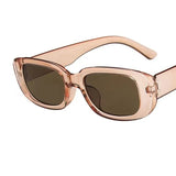 Retro Rectangle Sunglasses for Women – UV400 Vintage Fashion Eyewear with Anti-Glare Lenses