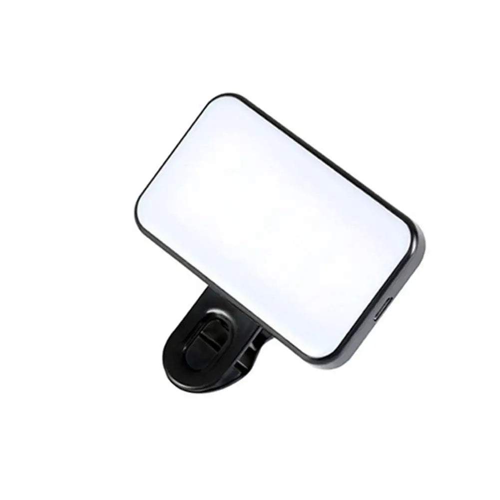 Clip-On LED Selfie Ring Light - Adjustable Phone/Laptop Light for Video Calls & Photography