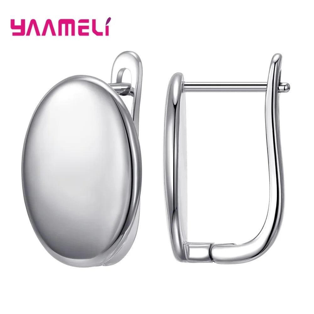 Sterling Silver Hoop Earrings with Cubic Zirconia – Elegant Jewelry for Women