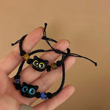 Adjustable Black Cat Charm Bracelet for Women