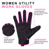 Breathable Women’s Work Gloves – Touch Screen, Flexible & Padded for Yard & Mechanic Tasks
