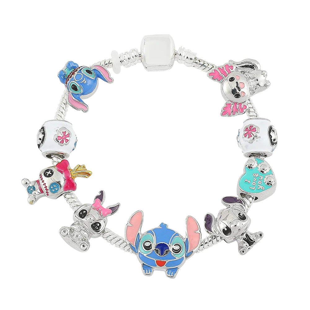 Trendy Snake Chain Charm Bracelet with Mood & Fitness Tracker for Unisex - Zinc Alloy Metal