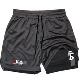 Pantalones cortos deportivos de secado rápido 2 en 1 para hombre: pantalones cortos para correr transpirables de doble capa