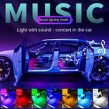 4-Piece RGB Car Ambient LED Lights with APP & Music Sync Control