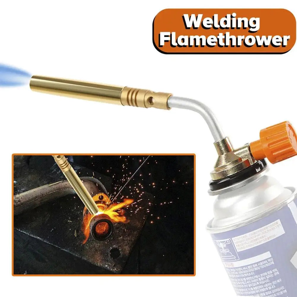 Portable Butane Flame Torch - Adjustable Camping & BBQ Flamethrower with Gas Control